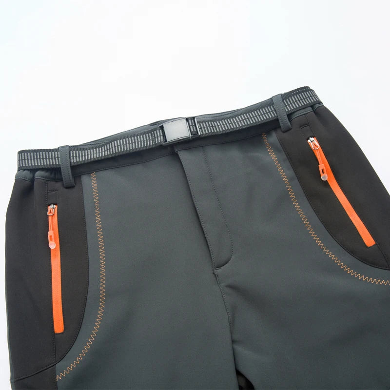 LNGXO Men’s Winter Softshell Hiking Pants | Fleece-Lined Waterproof & Windproof Outdoor Trousers