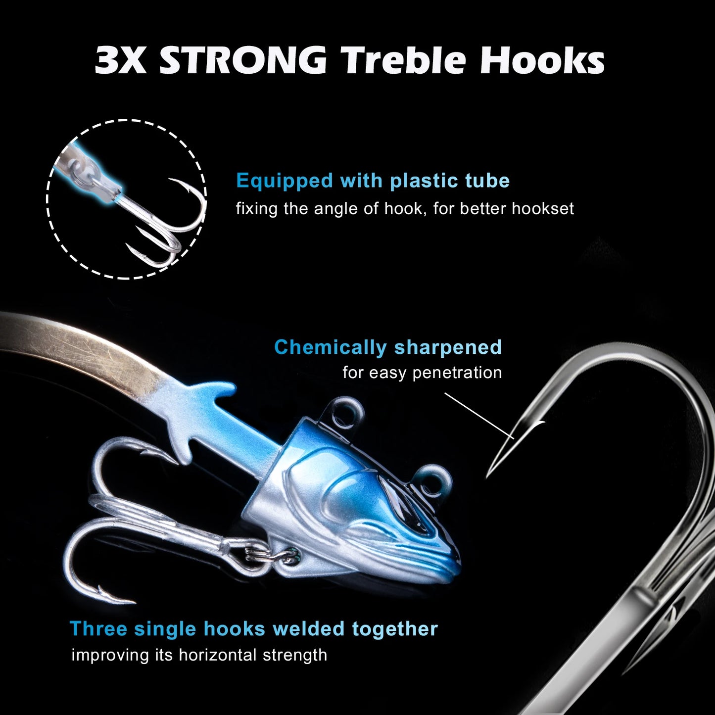 Goture Soft Bait Set – 5 pcs 10.5 cm / 21 g Lifelike Silicone Lures (Double Treble Hooks, Fresh & Saltwater)