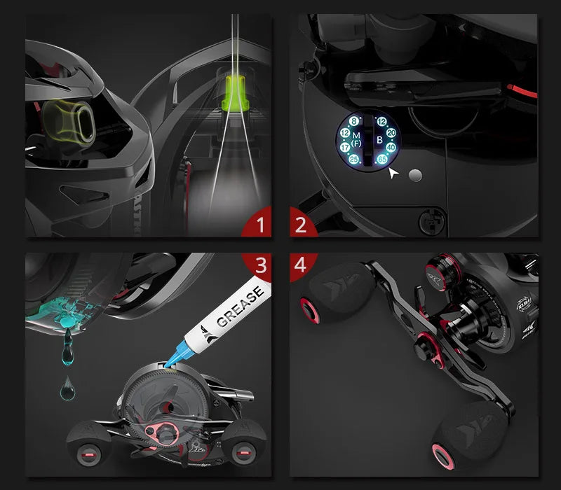 KastKing Speed Demon Elite Baitcasting Reel | 10.5:1 Gear Ratio | 10+1 Bearings | 8.1kg Drag