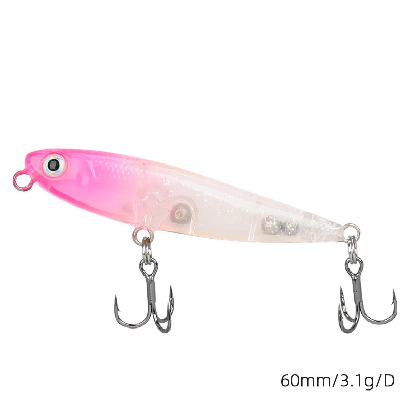 TSURINOYA DW64 Topwater Pencil Lure | 60mm 3.1g Floating Walk-the-Dog Hardbody