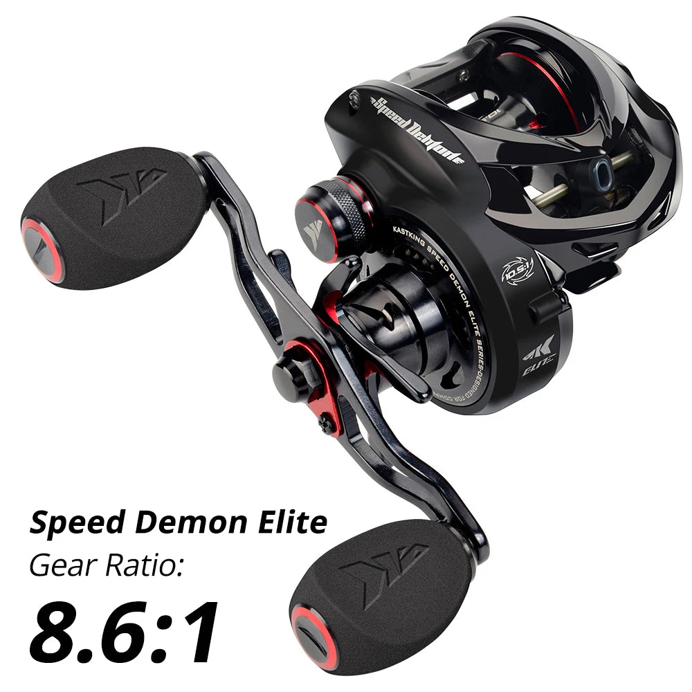 KastKing Speed Demon Elite Baitcasting Reel | 10.5:1 Gear Ratio | 10+1 Bearings | 8.1kg Drag