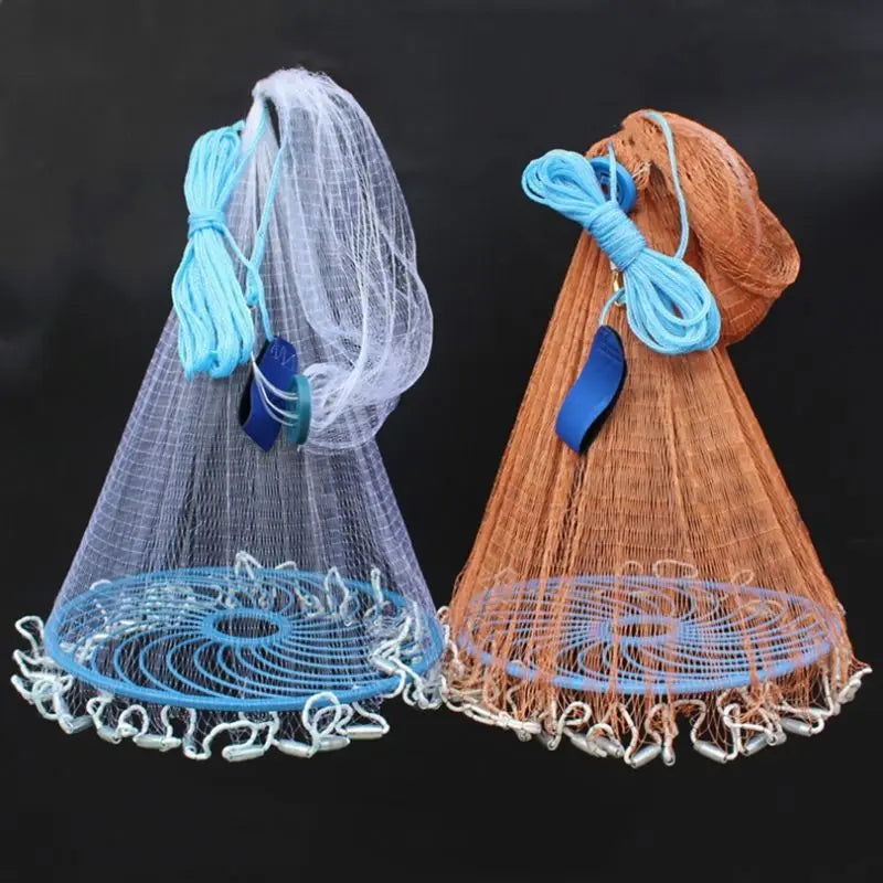 Finefish Cast Net – Monofilament Hand Throw Net (1.2–3.6 m, 1.5 cm Mes ...