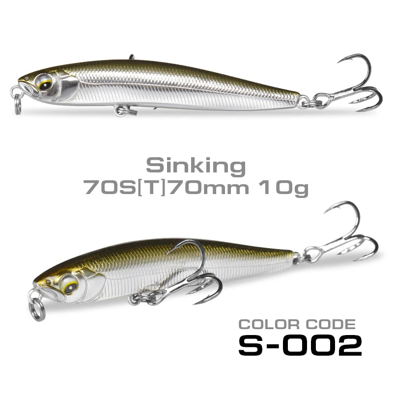 StrikeForce 70mm Stickbait Fishing Lure | 10g Sinking / 4.3g Floating Pencil Lure