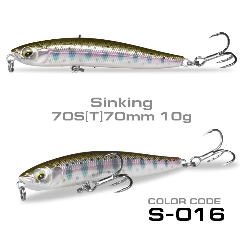 StrikeForce 70mm Stickbait Fishing Lure | 10g Sinking / 4.3g Floating Pencil Lure