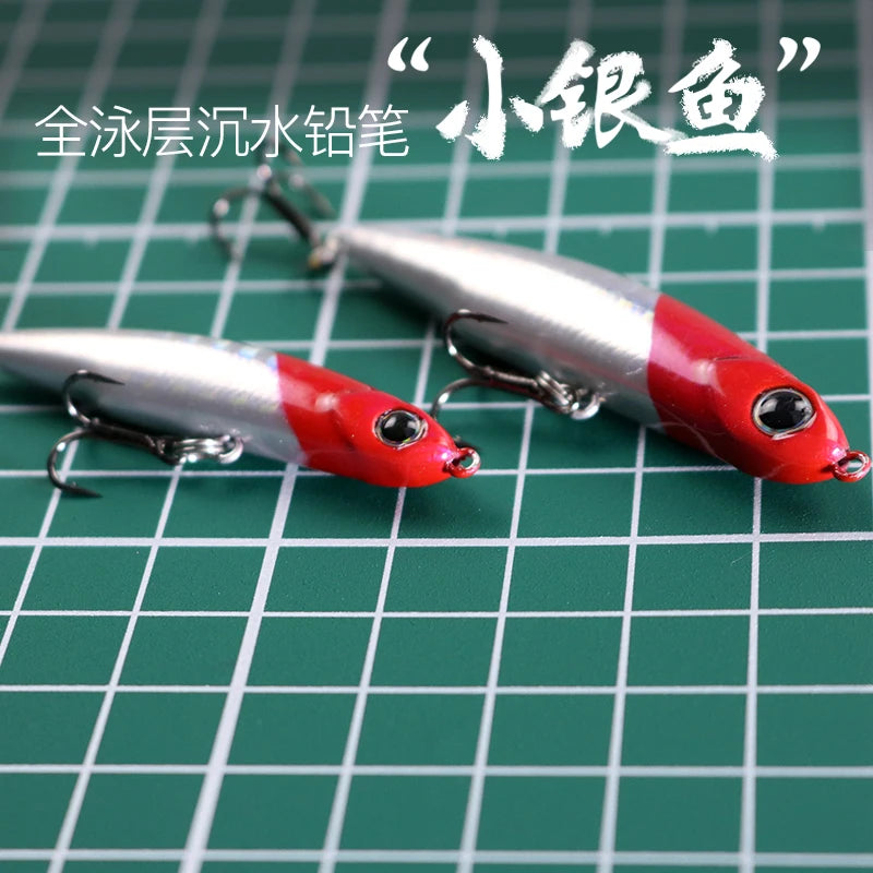 Mini Pencil Minnow Hardbody Lure | 3.5g–17g Sinking Diving Fishing Lure