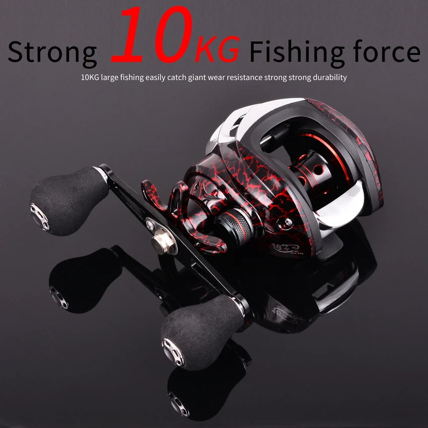 Baitcaster Reel | 7.2:1 High-Speed Gear Ratio | 8–10KG Max Drag | Lightweight Lure Casting Reel