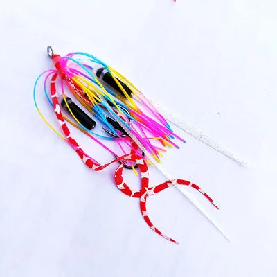 50-Piece Snapper Skirt Rig Pack – Size 13# Hooks, Saltwater Fishing Lure Skirts