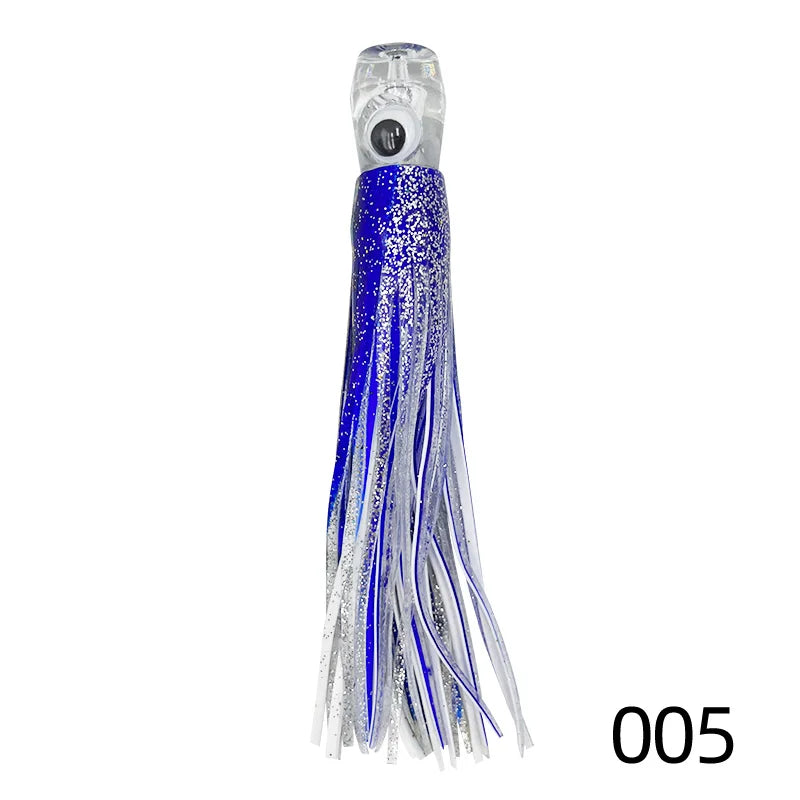 Squid Skirt Trolling Lure – 16 cm & 25 cm Offshore Game Lure (6 Colours, 150 cm Line)