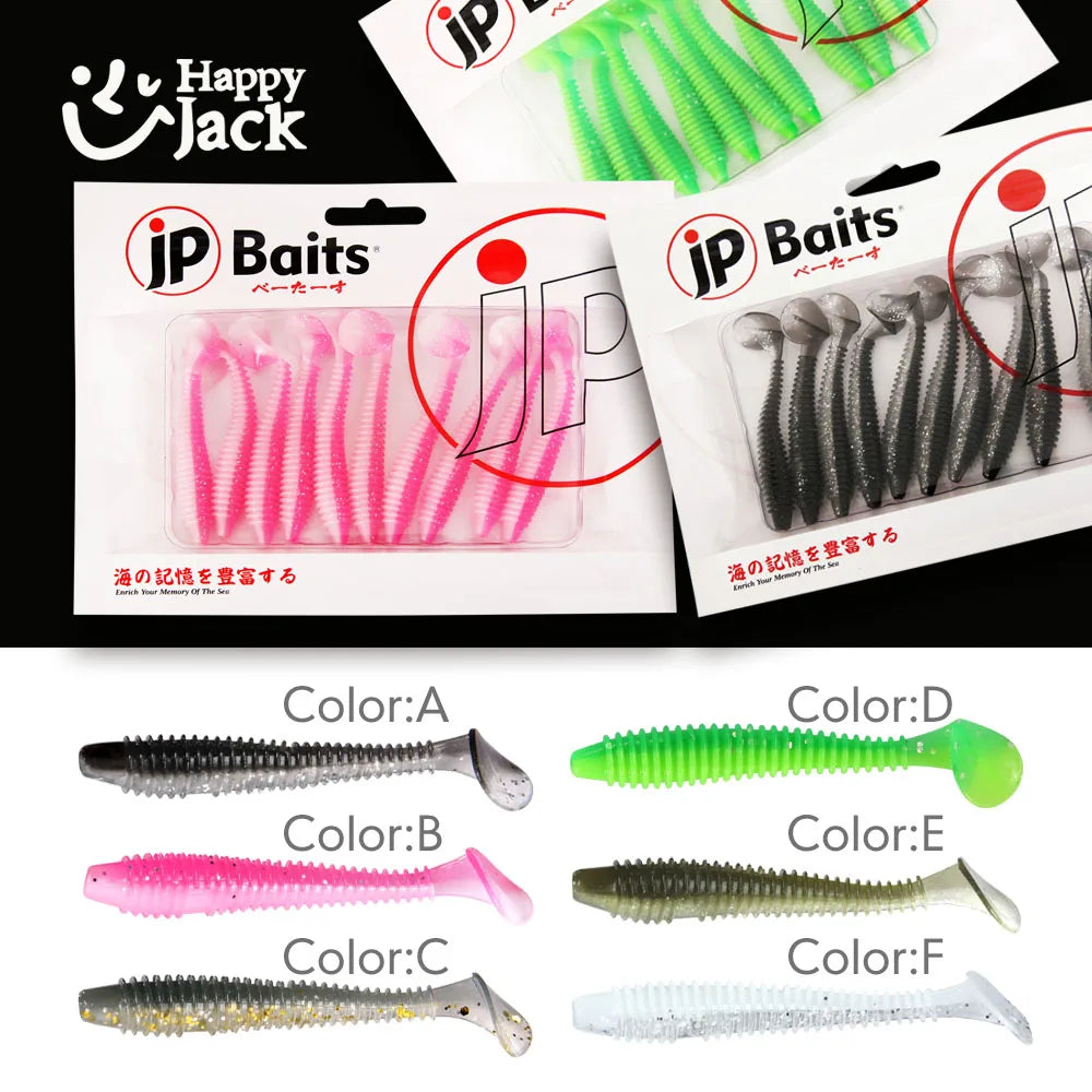 HappyJack Shad Soft Plastic Lure Set | Paddle Tail Swimbaits | 5cm / 7cm