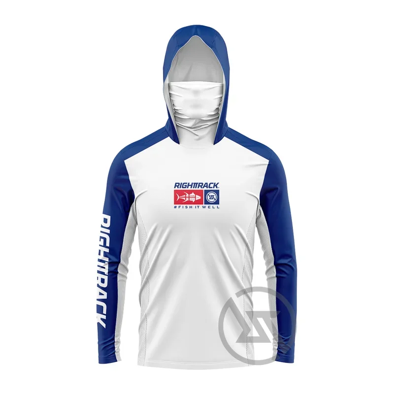 Fishing Hoodie with Built-In Mask – UPF 50+ Sun Protection, Quick-Dry & Breathable Fabric