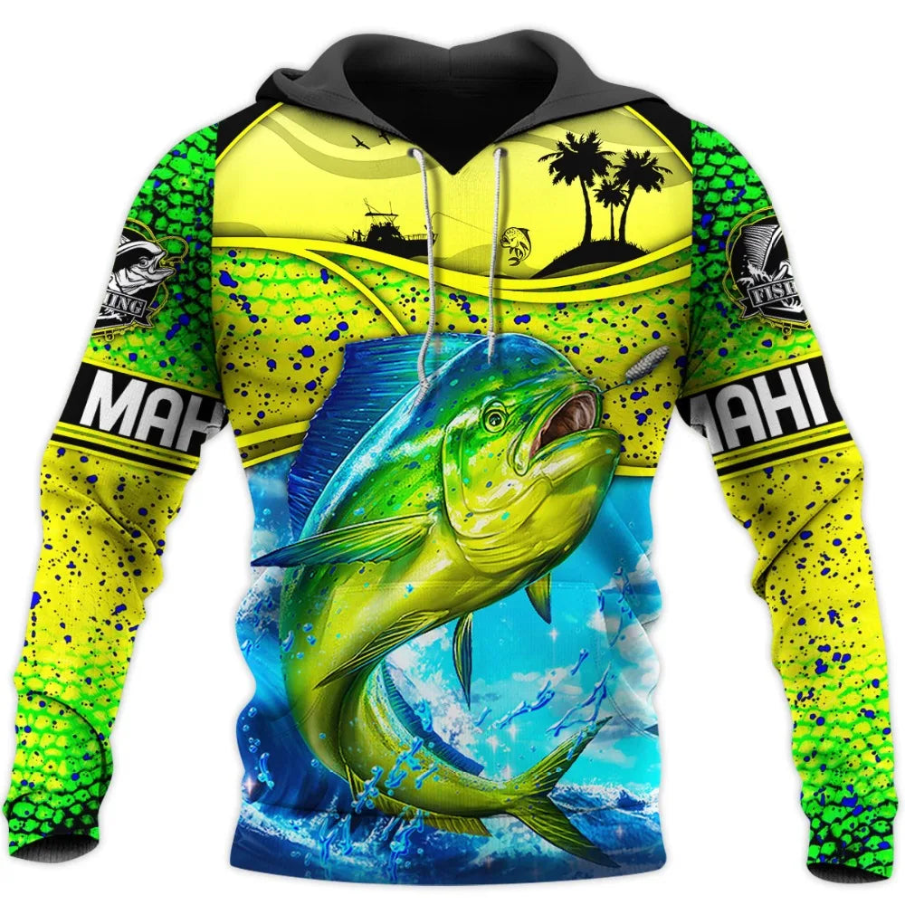 Fishing Hoodie | 3D Camo Print | Men’s Fishing Sweatshirt | Streetwear Pullover