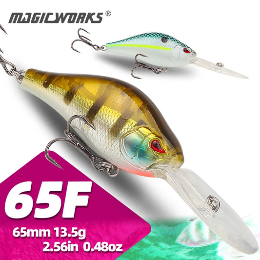 Magic Works 65mm Floating Crankbait | 13.5g Hardbody Fishing Lure