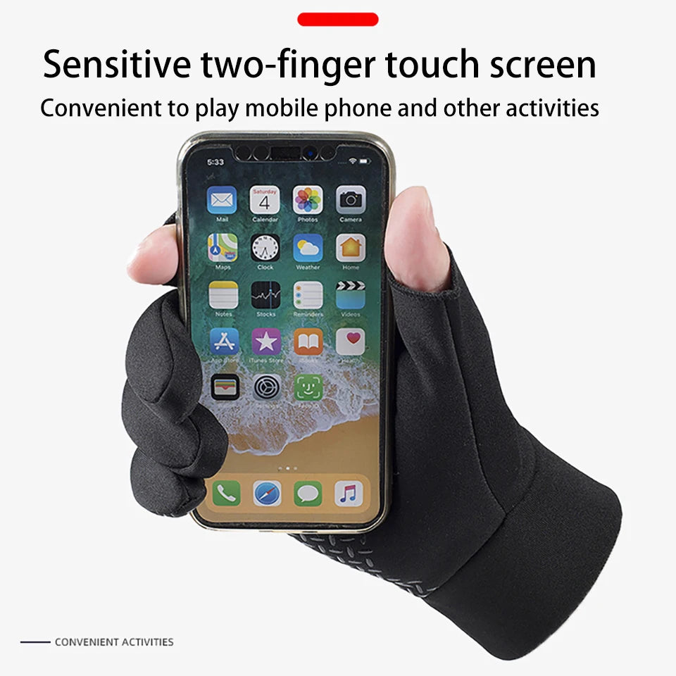 Two-Finger Cut Fishing Gloves | Anti-Slip Outdoor Angling & Cycling Gloves