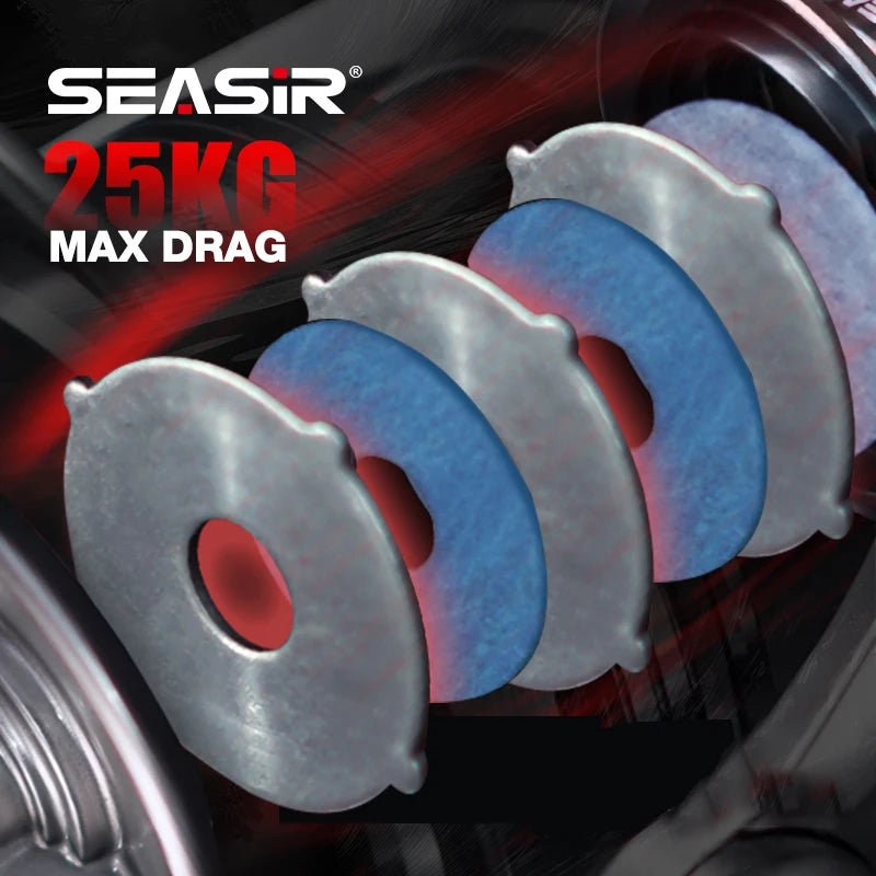 Seasir Contra Max Spinning Reel | Full-Metal Body | 25KG Max Drag | 9+1 Bearings | Saltwater Power Reel