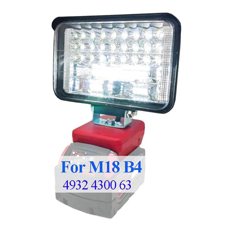 18V LED Work Light & Power Bank For Milwaukee  | USB Charging Torch | Jobsite & Fishing Light