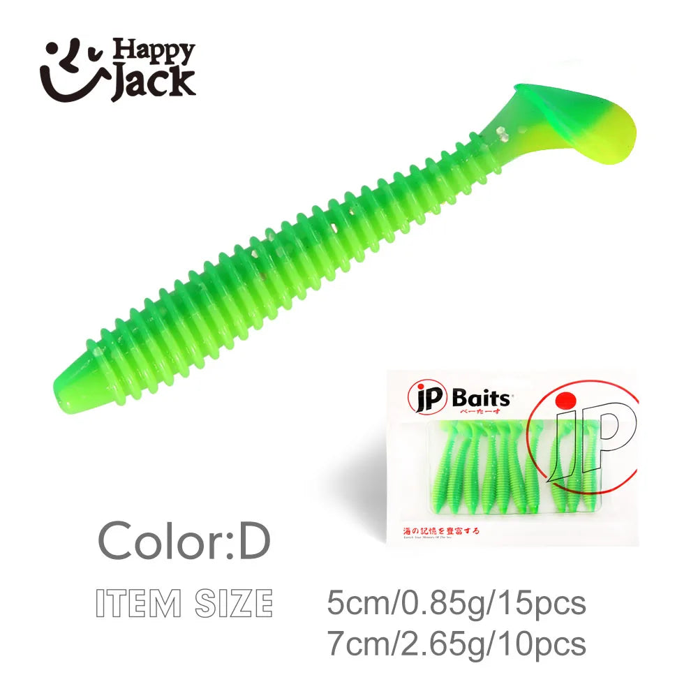 HappyJack Shad Soft Plastic Lure Set | Paddle Tail Swimbaits | 5cm / 7cm
