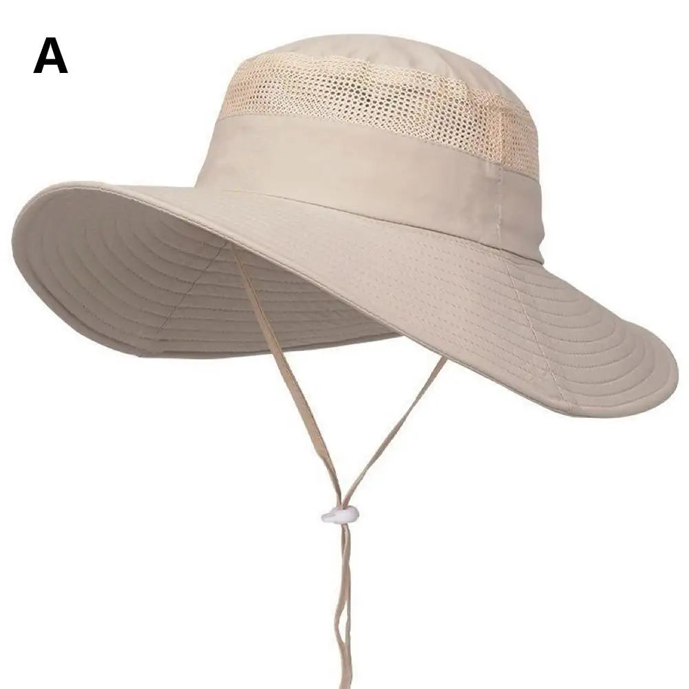 Outdoor Fishing Hat | Wide Brim with Neck Cover | Sun-Protective Breathable Fisherman Hat