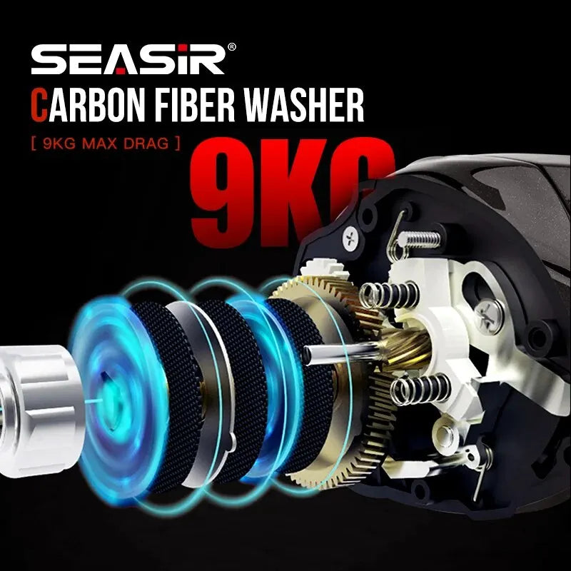 SEASIR Cast X2 Baitcasting Reel | 7.3:1 High-Speed | Hybrid Ceramic Bearings | Carbon Drag System
