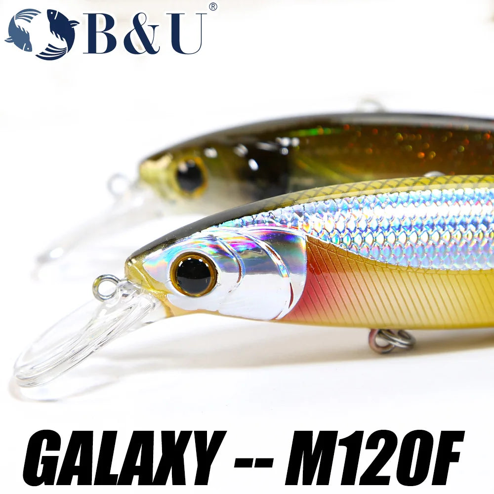B&U Galaxy M120F Jerkbait | 120mm 21.6g Floating Hardbody Lure