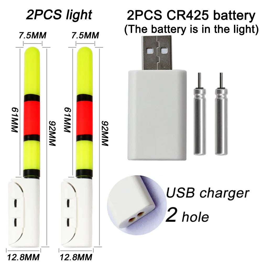 GOBAIT Special Edition Rod Tip Lights – Rechargeable LED Bite Indicators (2-Pack, USB Charger Included)