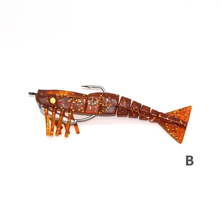 TAKEDO LIVE SHRIMP LV01A Soft Lure | 90mm / 120mm Realistic Prawn Bait | TPR Shrimp Lure