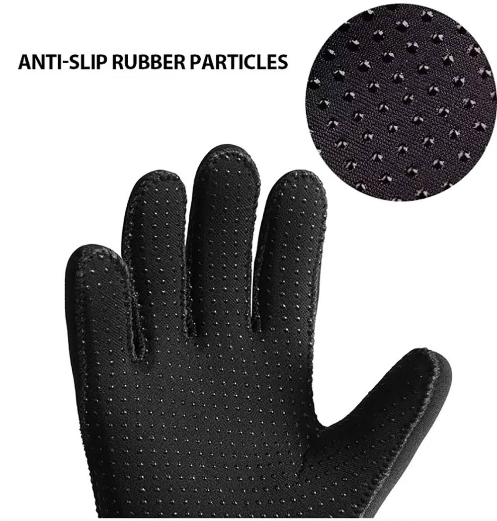 3mm Neoprene Diving Gloves – Warm, Anti-Slip & Waterproof for Fishing, Diving & Water Sports