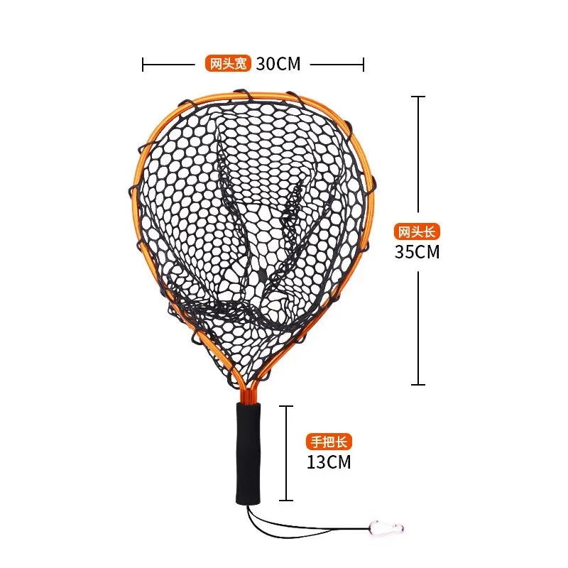 TAIYU Portable Fly Fishing Landing Net | Ultralight Aluminum Frame | Silicone Mesh | Hand Dip Net