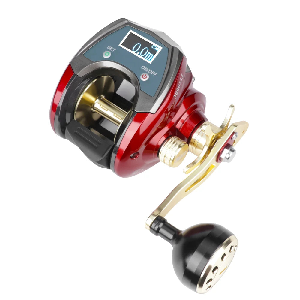 DEUKIO Full Metal Line Counter Baitcasting Reel | 6+1BB | LED Digital Display | Left & Right Hand