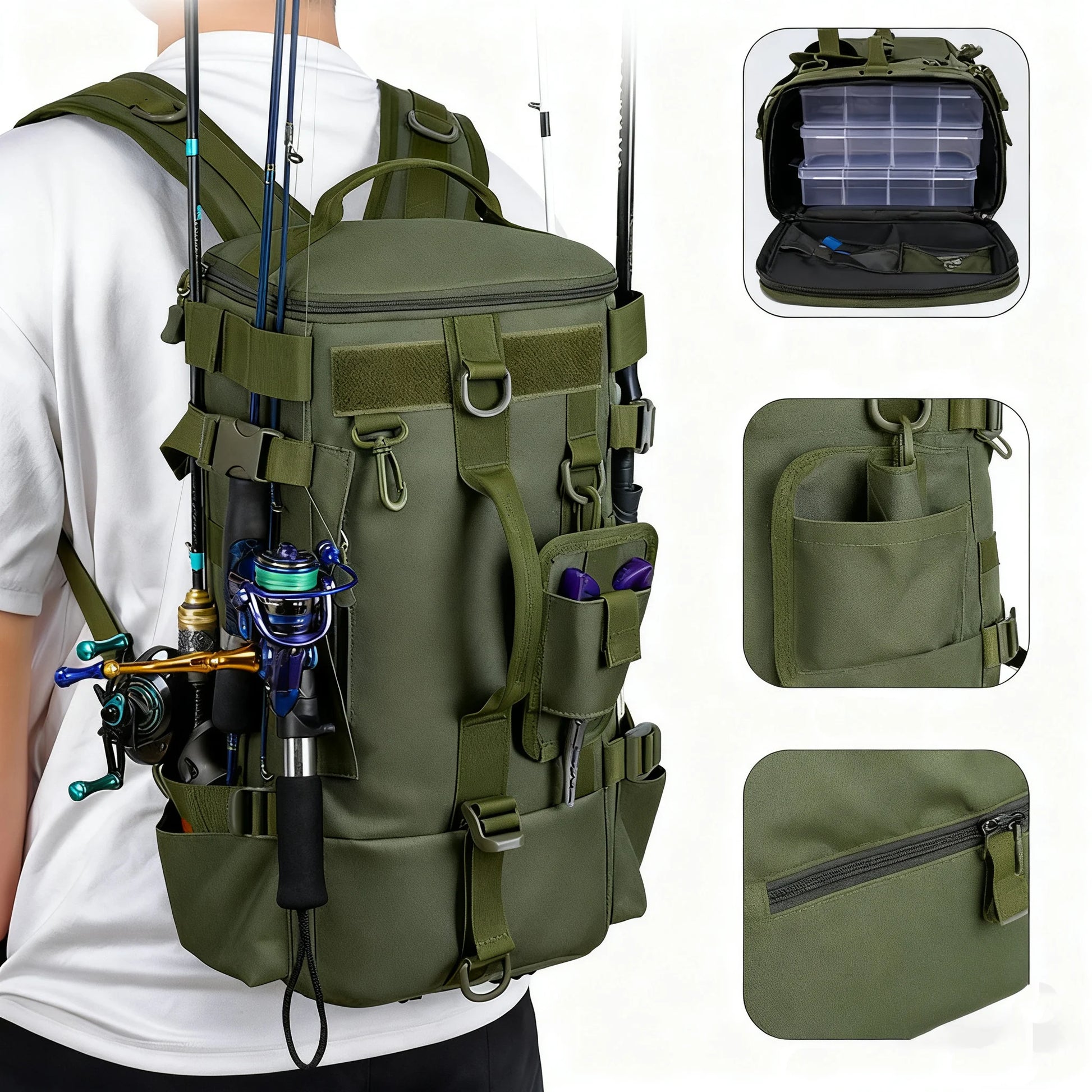 fishing tackle bag australia Grab With ample storage Fishing Backpack Tackle Bag |