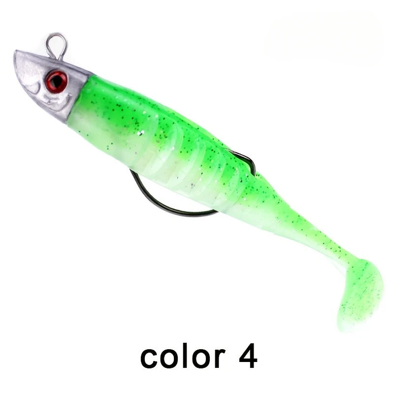Soft Paddle Tail Jigging Lure | 10cm 15g / 13cm 26g Pre-Rigged Swimbait | Saltwater Fishing Bait