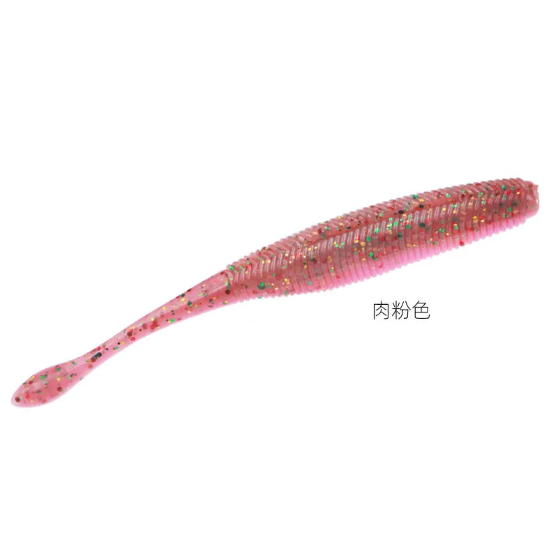 10pcs Stick Worm Soft Plastic Lures | 75mm / 90mm / 110mm Salted Straight Tail Soft Baits