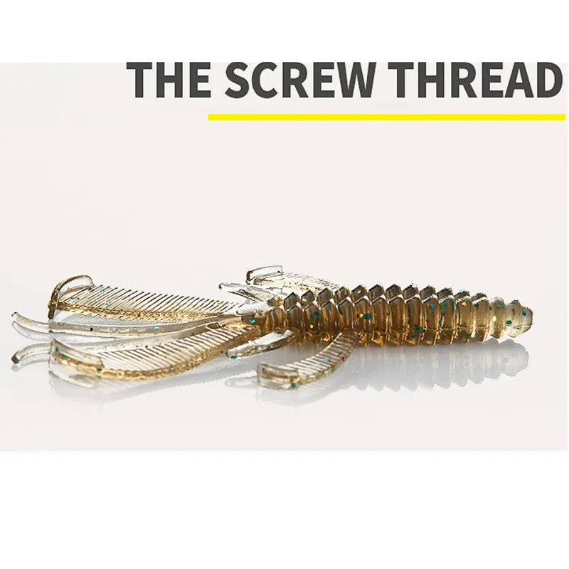 10-Pack Double-Tail Craw Soft Plastic Lures | 80mm 3g | Crayfish & Prawn Style Baits
