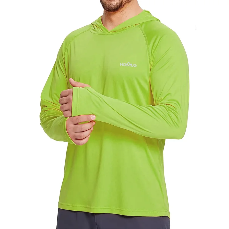 Men’s UPF50+ Fishing Hoodie | Long Sleeve Sun Protection Performance Shirt