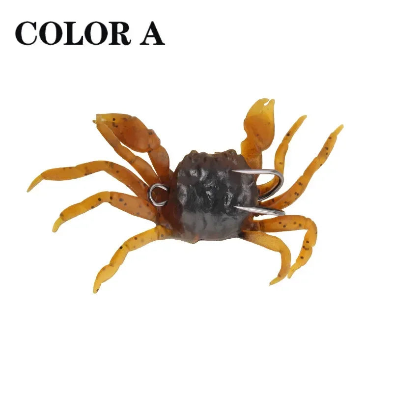 ALASICKA 3D Crab Soft Lure | 8cm / 10cm | Realistic Crab Bait | 5–10pcs Saltwater Soft Plastics