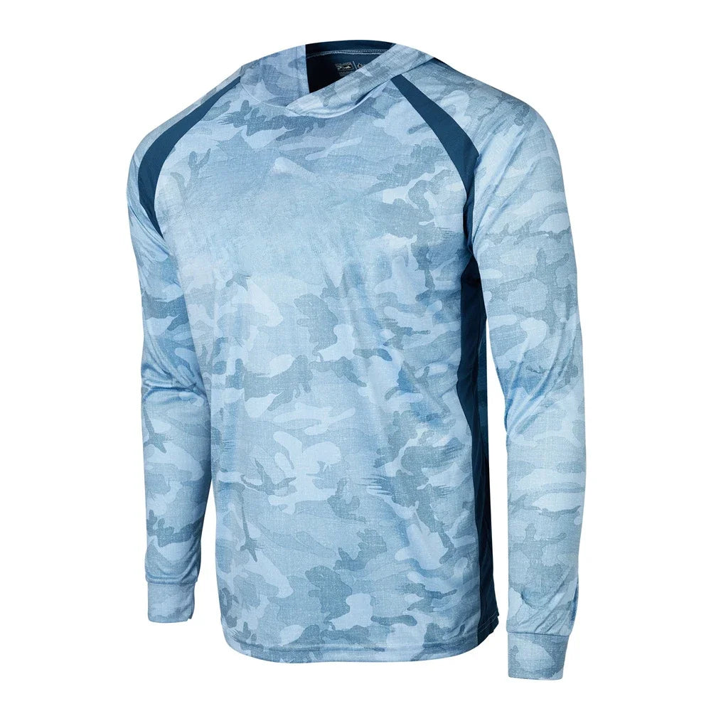 Men’s UPF50+ Fishing Hoodie | Long Sleeve Sun Protection Shirt | Breathable Summer Angling Wear