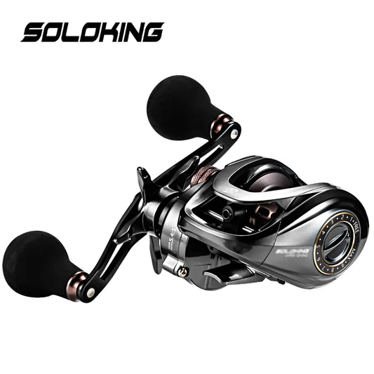 SOLOKING HIAW200 Baitcasting Reel – Dual Gear Ratios (5.4 & 7.2), 11+1 Bearings for Sea & Boat Fishing