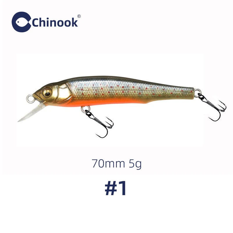 Chinook GH70 Minnow Lure | 70mm 5g Sinking / Suspending Hardbody