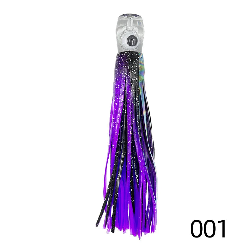Squid Skirt Trolling Lure – 16 cm & 25 cm Offshore Game Lure (6 Colours, 150 cm Line)