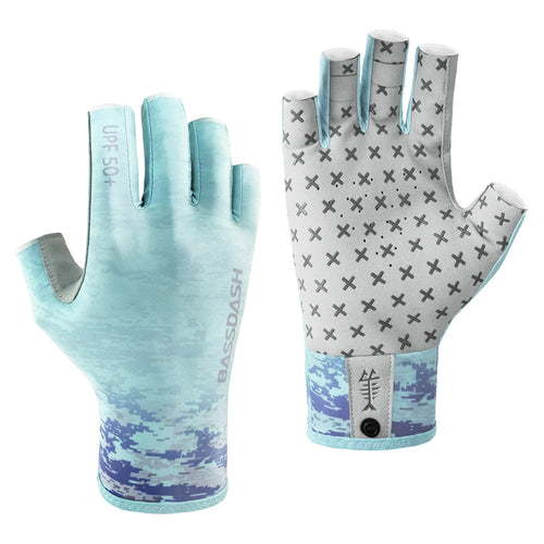BASSDASH 3/4 Finger UPF 50+ Sun Gloves – Breathable & Anti-Slip