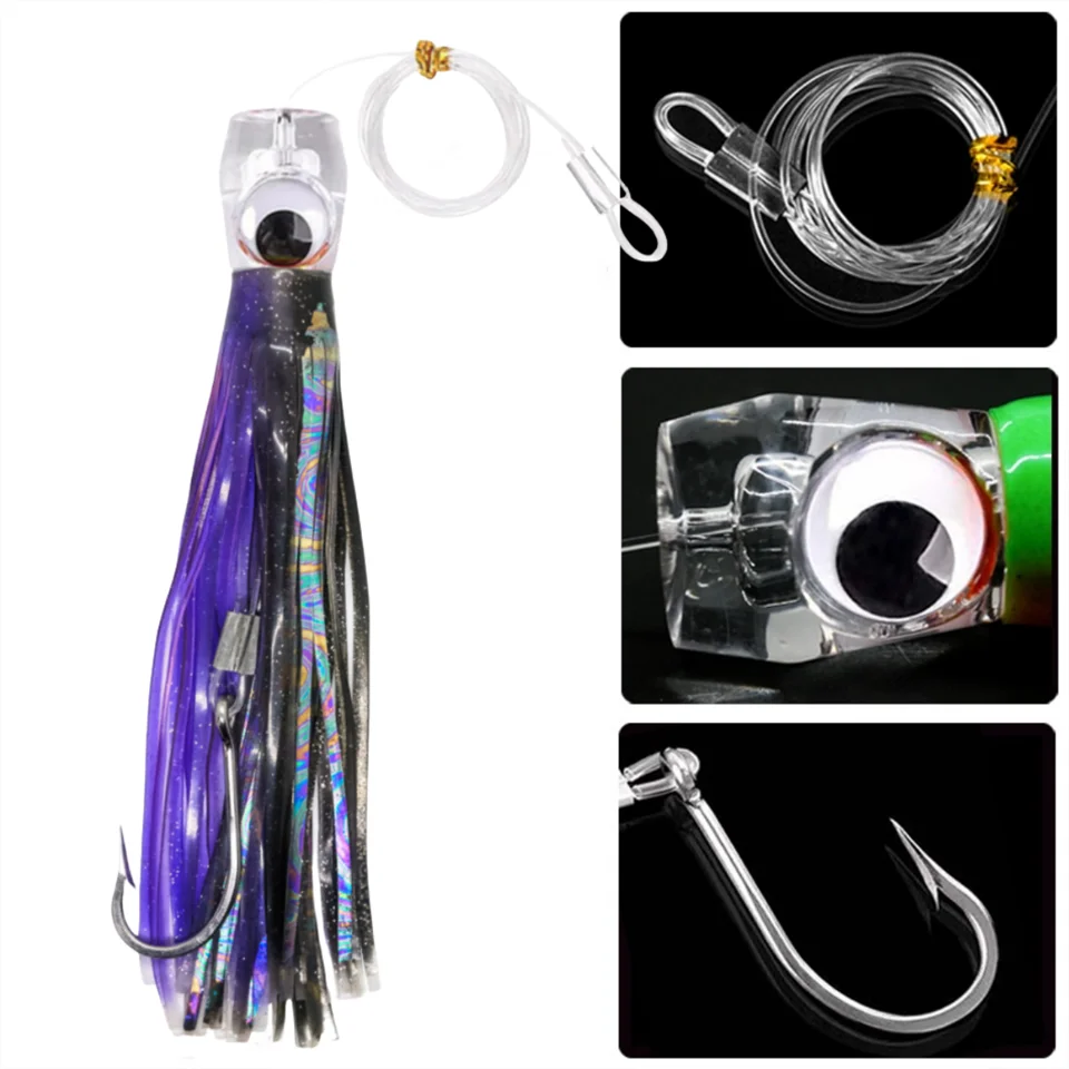 SWOLFY Trolling Skirt – 130 g / 26 cm Big Game Offshore Lure (Pre-Rigged, Saltwater)
