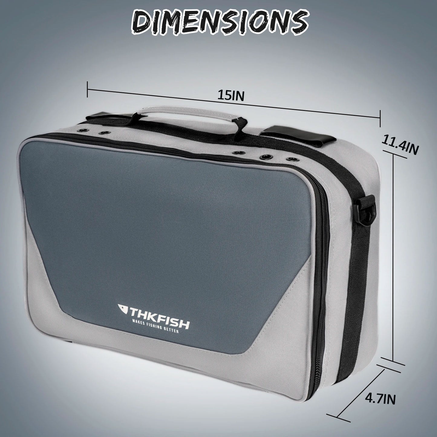 THKFISH Fishing Reel Case | 10 Grid Tackle Organiser | Line & Reel Storage Bag