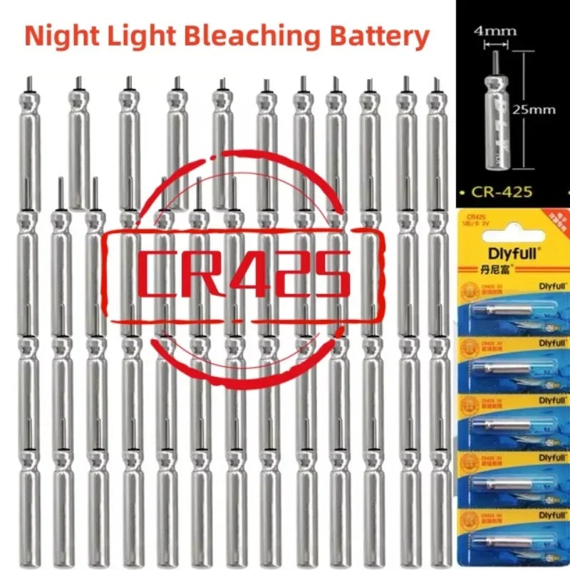 CR425 Luminous Batteries for Fishing Floats | 5–50pcs | Night Fishing Accessories