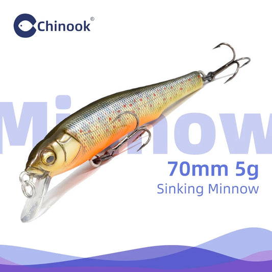Chinook GH70 Minnow Lure | 70mm 5g Sinking / Suspending Hardbody