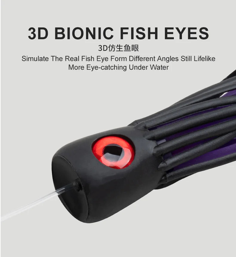 TEASER TR006-C Daisy Chain Bird Teaser | Feather Trolling Lure Set | Rigged Offshore Lure