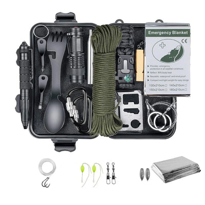 Emergency Survival Kit | Multi-Function First Aid & Outdoor Preparedness Set for Camping & Hiking