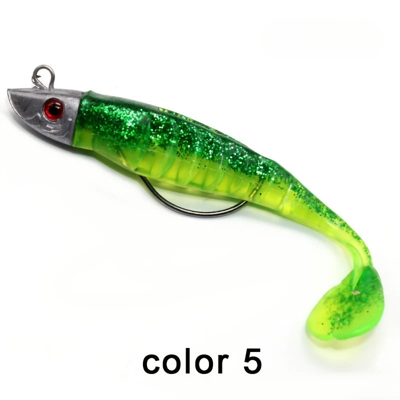 Soft Paddle Tail Jigging Lure | 10cm 15g / 13cm 26g Pre-Rigged Swimbait | Saltwater Fishing Bait