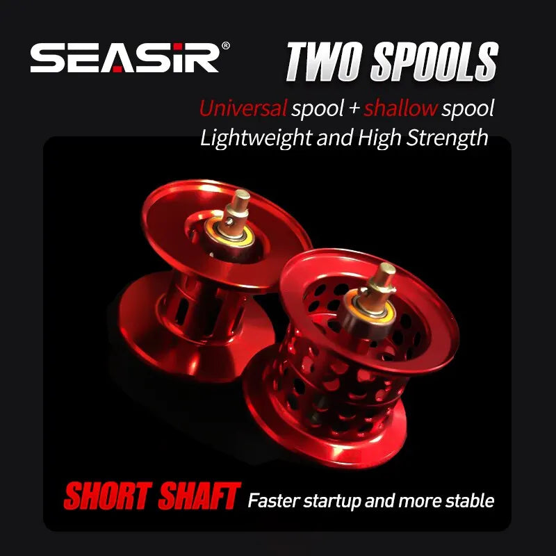 SEASIR Mansory Baitcasting Reel | 146g Ultralight Carbon | 7.3:1 HS | 11+1 Bearings | Dual Spool