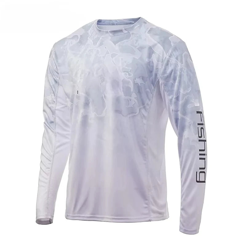Autumn Blue Fishing Shirt | 3D Print Outdoor Performance T-Shirt