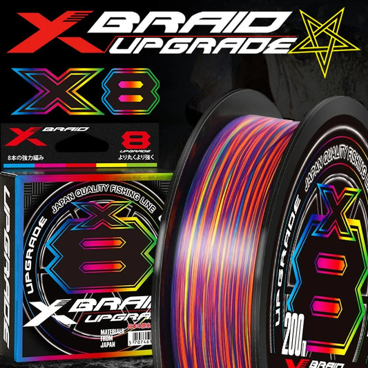 X-Braid Upgrade X8 Multicolour Braided Fishing Line | 8-Strand | 300m / 500m / 1000m