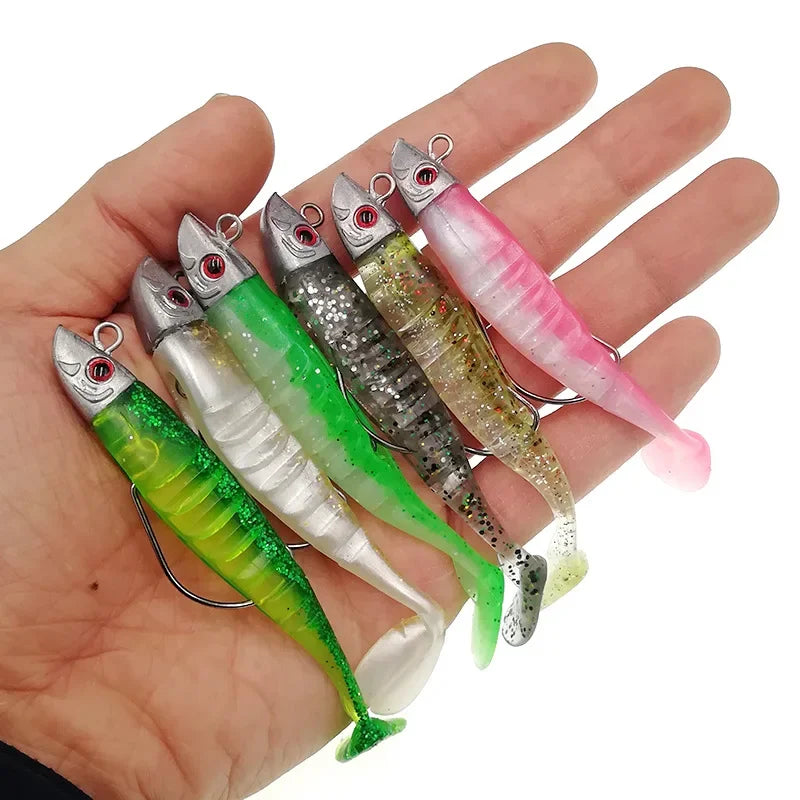 Soft Paddle Tail Jigging Lure | 10cm 15g / 13cm 26g Pre-Rigged Swimbait | Saltwater Fishing Bait